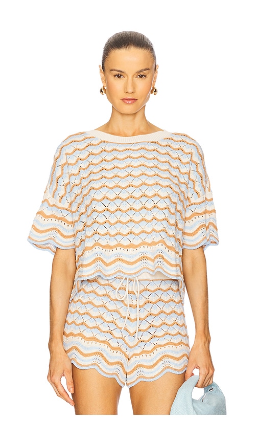 Sunchaser Top in Cream,Baby Blue. - size L (also in M, S, XL, XS) - LSPACE - Modalova