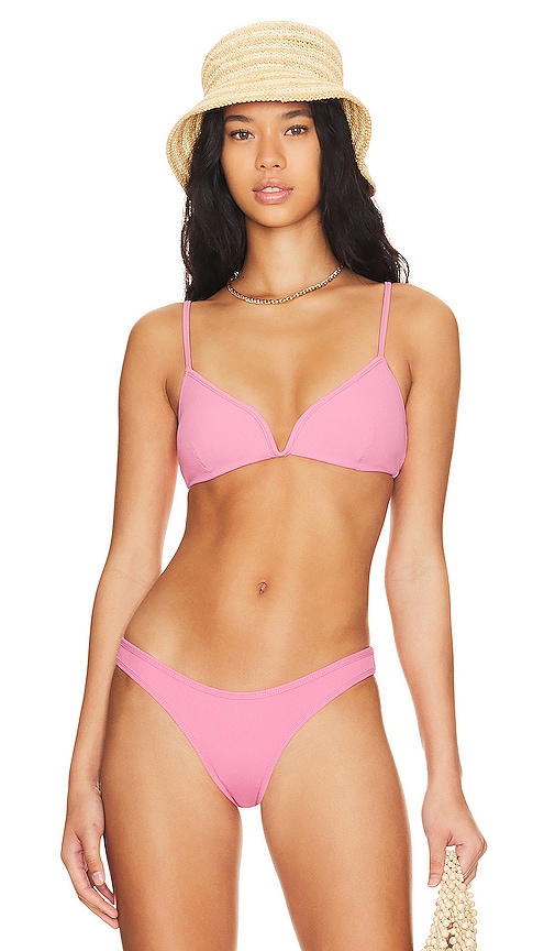 Shop L*space Helena Triangle Top In Guava