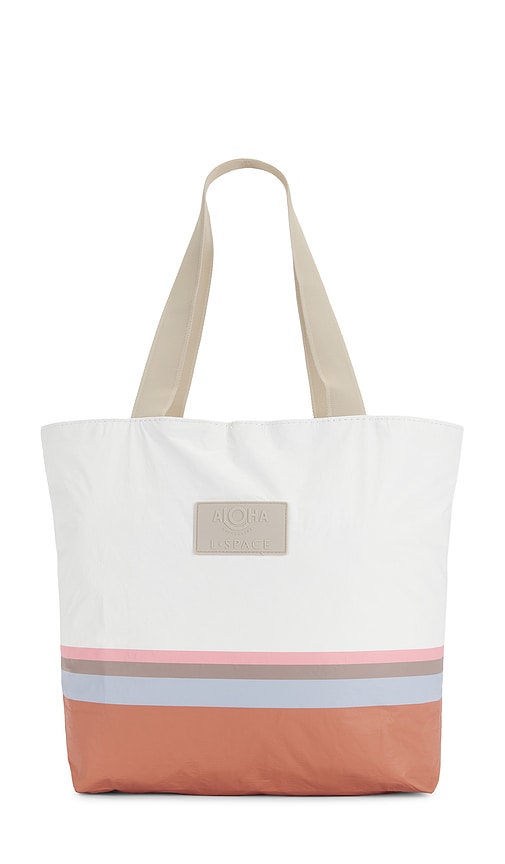 X ALOHA Day Tripper Tote in White,Coral.