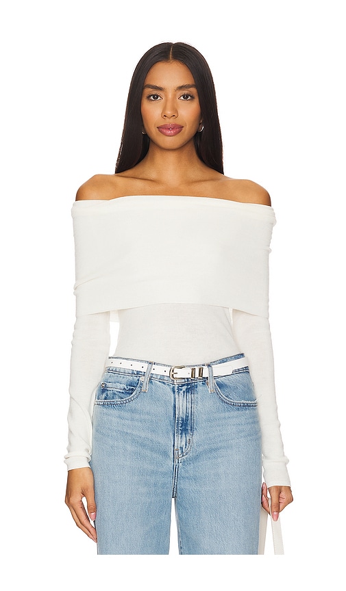 Shop Le Superbe Clavicle Sweater In Ivory