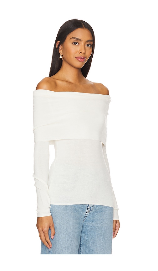 Shop Le Superbe Clavicle Sweater In Ivory