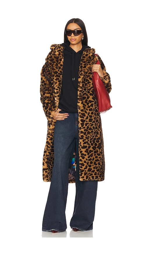 Leopard teddy coat best sale