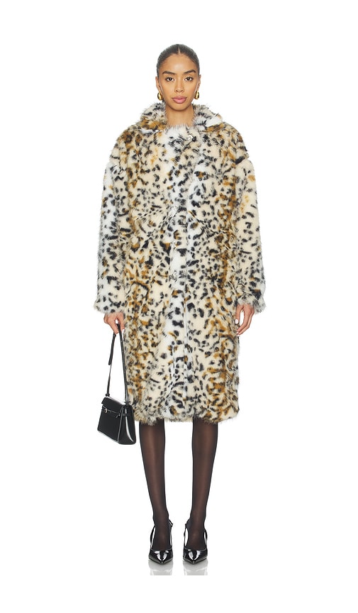 Le Superbe Anora Coat In Animal Print