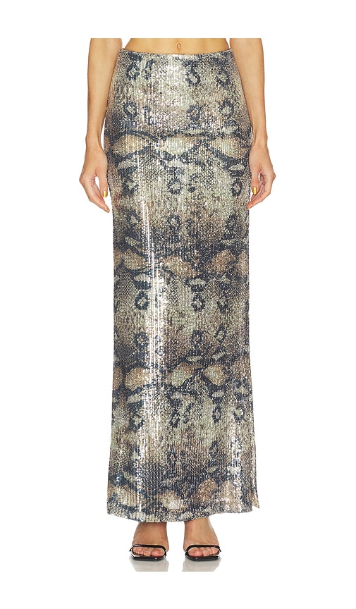 Le Superbe Maxi Slip Skirt In Gray