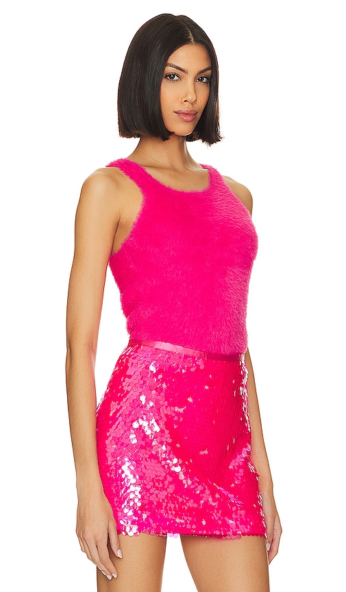 Shop Le Superbe Fuzz Yeah Rib Tank In Fuchsia