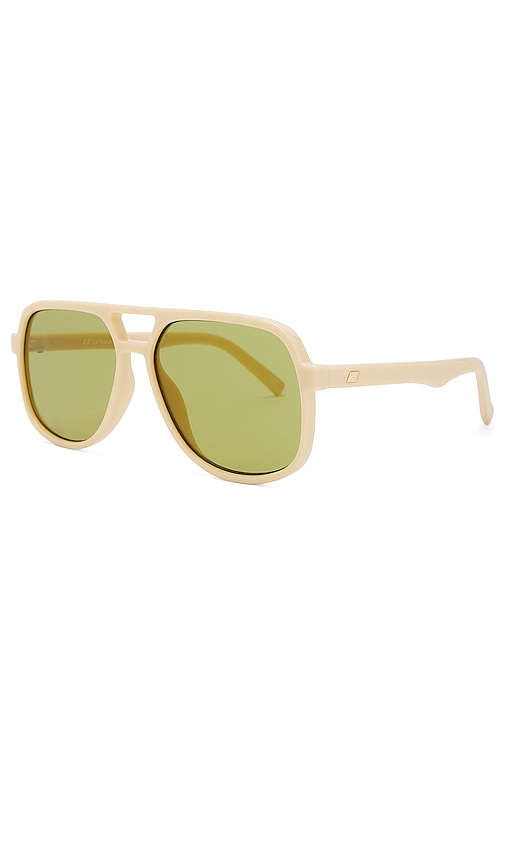 Shop Le Specs Trailbreaker Sunglasses In Ivory