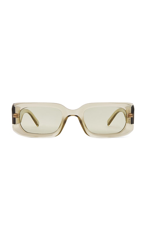 Shop Le Specs Rippled Rebel Sunglasses In Olive Leaf