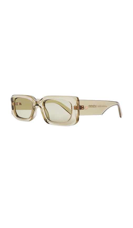 Shop Le Specs Rippled Rebel Sunglasses In Olive Leaf