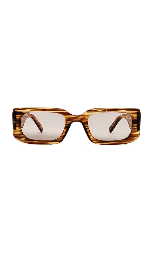 Shop Le Specs Rippled Rebel Sunglasses In Woodstripe