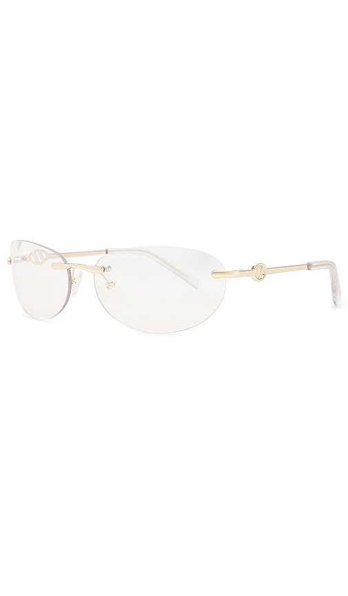 Shop Le Specs Slinky Sunglasses In Metallic Gold