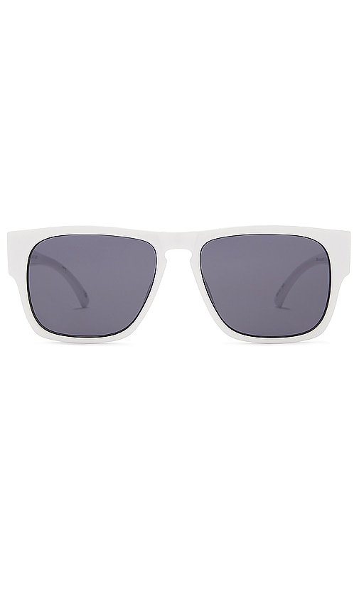 Le Specs Transmission Sunglasses in White.
