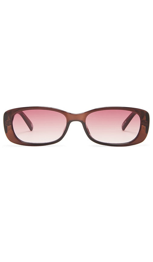 Shop Le Specs Unreal Sunglasses In 巧克力色