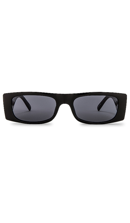 Shop Le Specs Recovery In Black & Smoke Mono