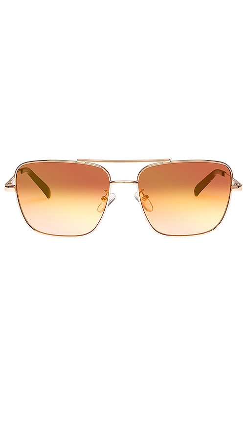 Le Specs Hercules in Bright Gold & Black Lava Gradient Mirror