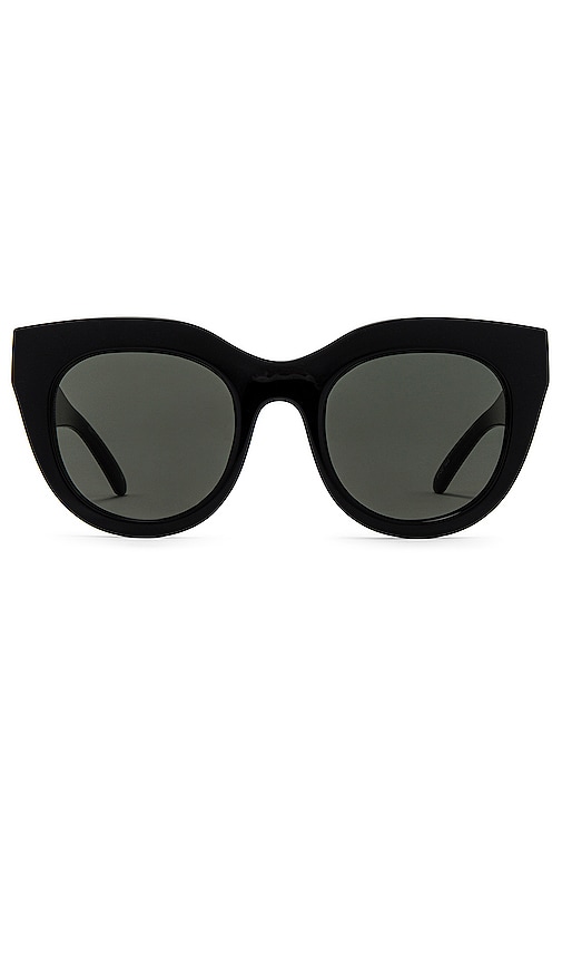Le Specs Air Heart Sunglasses in Black.