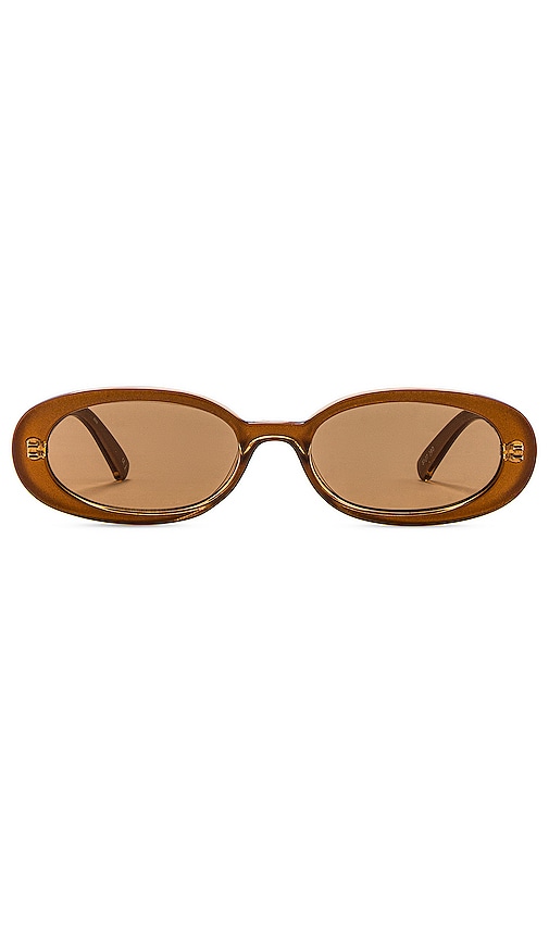 Le Specs Outta Love Sunglasses in Cognac.