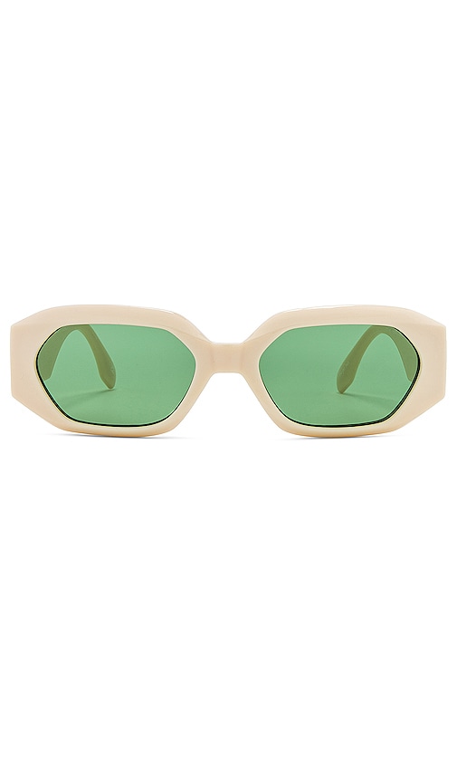 Le Specs Slaptrash in Ivory & Emerald Mono | REVOLVE display picture 3