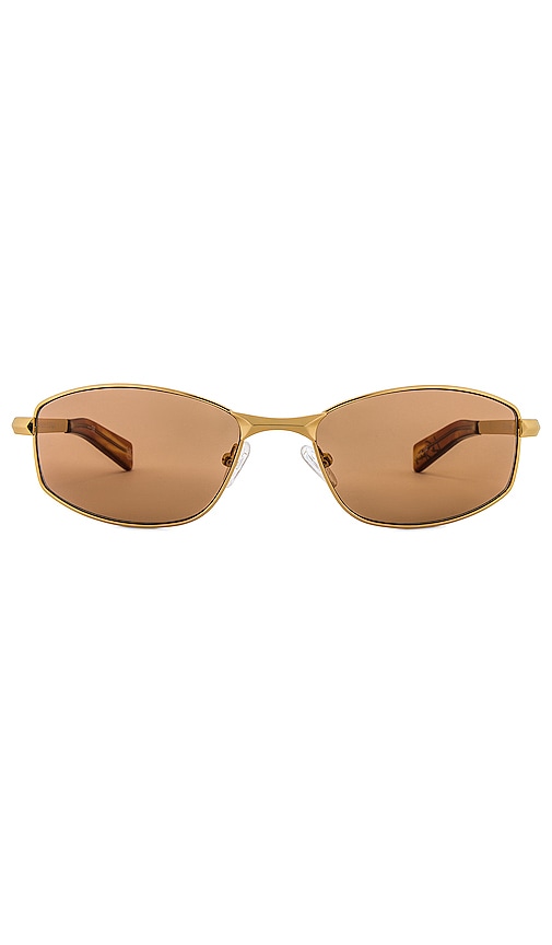 Le Specs Star Beam Sunglasses in Bright Gold | REVOLVE display picture 3