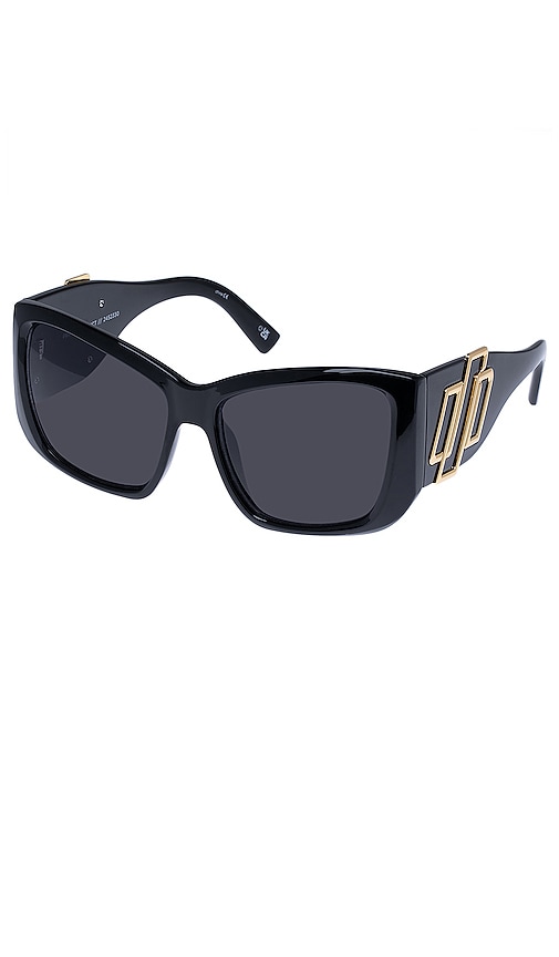 Shop Le Specs Primal Instinct In Black & Smoke Mono