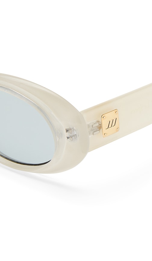  Le Specs Work It Sunglasses In White. 
