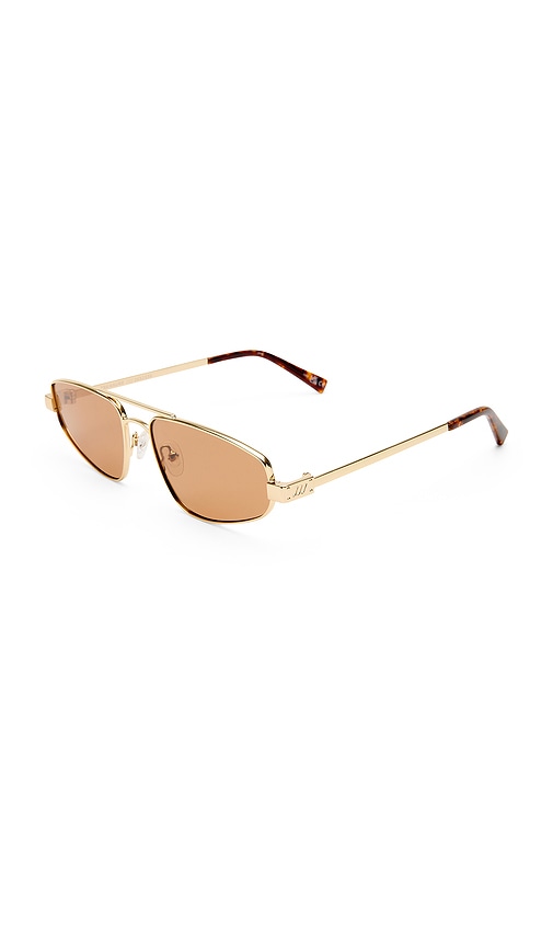 Le Specs Treasure Sunglasses In Metallic Gold. 