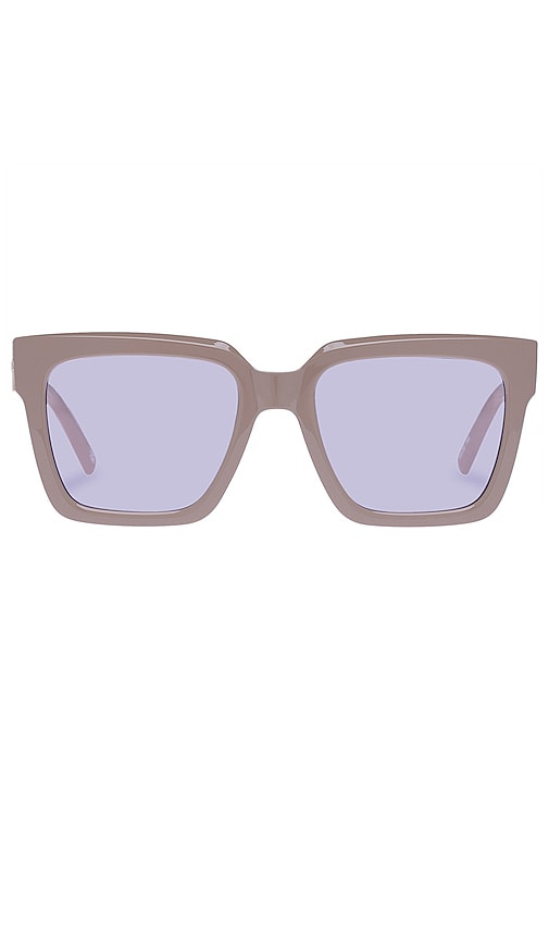 Shop Le Specs Trampler In Putty & Lilac Tint