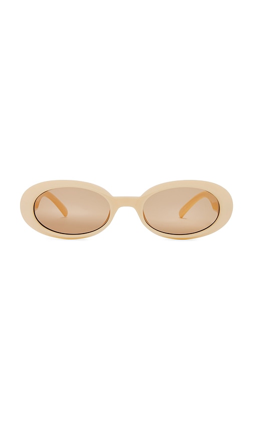 Shop Le Specs Work It! Sunglasses In Ivory Tan Tint