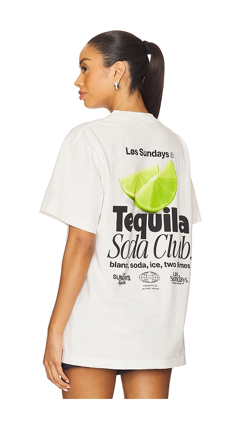 The Tequila Soda Club Tee in White. - size S (also in L, M, XL/1X)