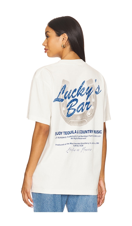 Los Sundays Lucky's Tee In White