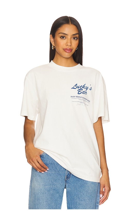 Los Sundays Lucky's Tee In White
