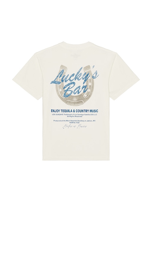 Lucky's Tee in Beige. - size S (also in L, M, XL/1X)