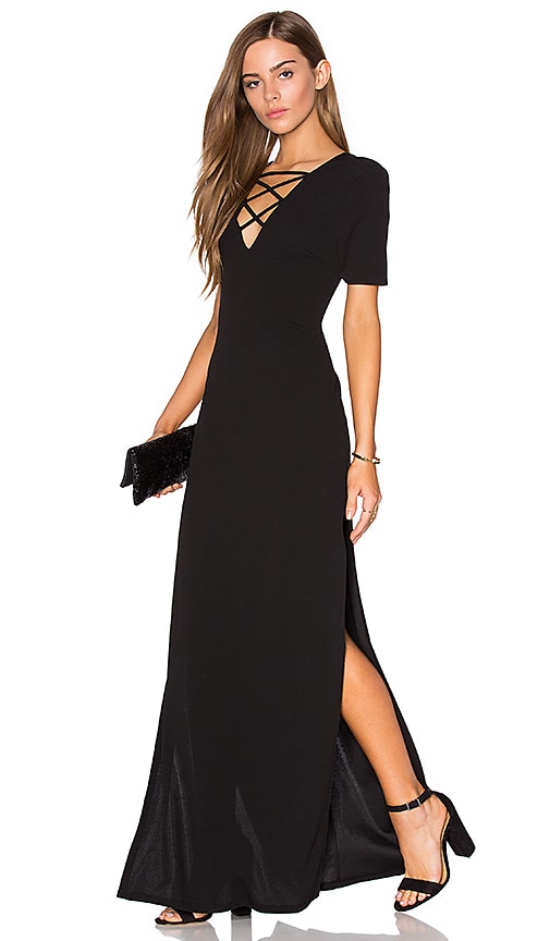 lace up maxi dress