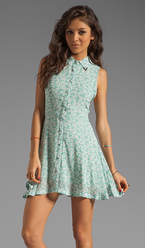 Metal Tip Collared Tank Dress