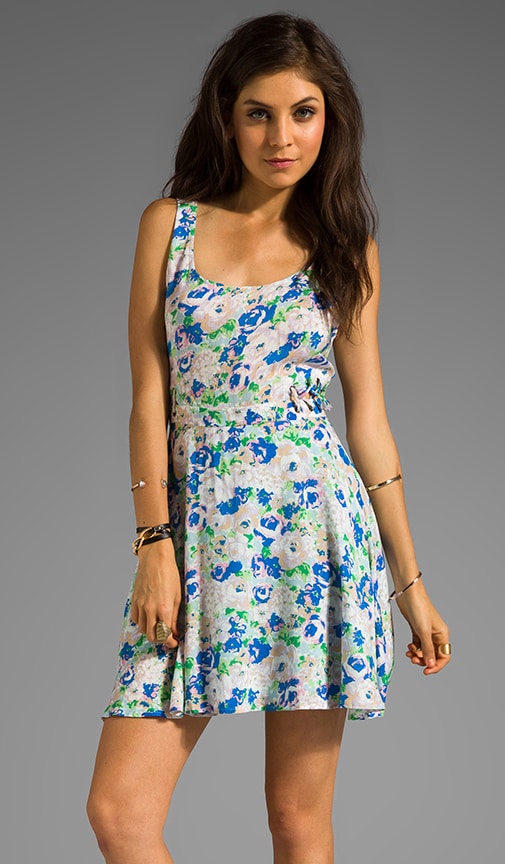 Cut Floral Tank Dress