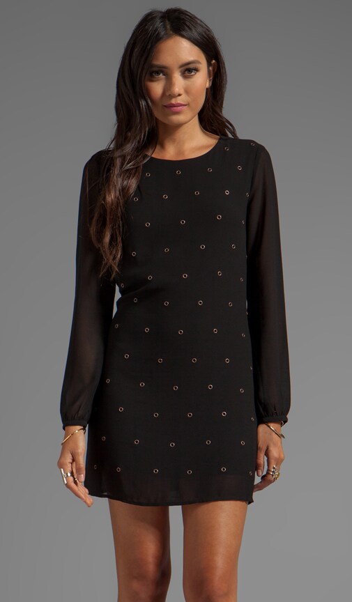 Grommet Long Sleeve Dress