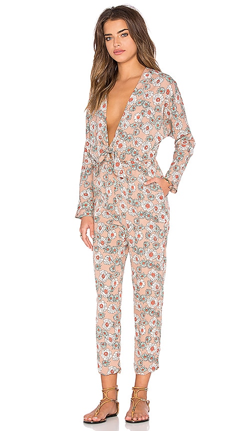 Front Tie Long Sleeve Pantsuit