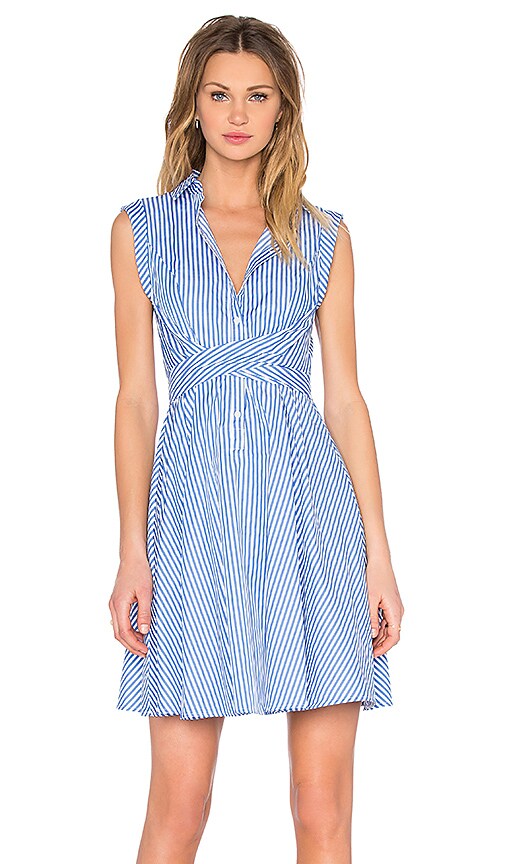 Lucy Paris Button Up Dress in Pinstripe | REVOLVE