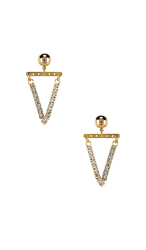 Pave Triangle Earrings