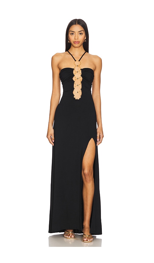 Luli Fama Inner Circle Halter Long Dress