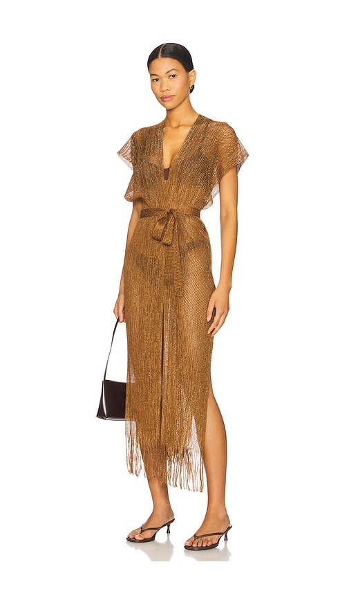 Luli Fama Kaftan In Brown. 