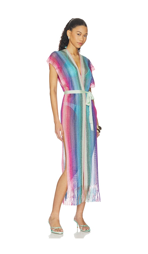  Luli Fama Kaftan Sunshine In Blue,fuchsia. 