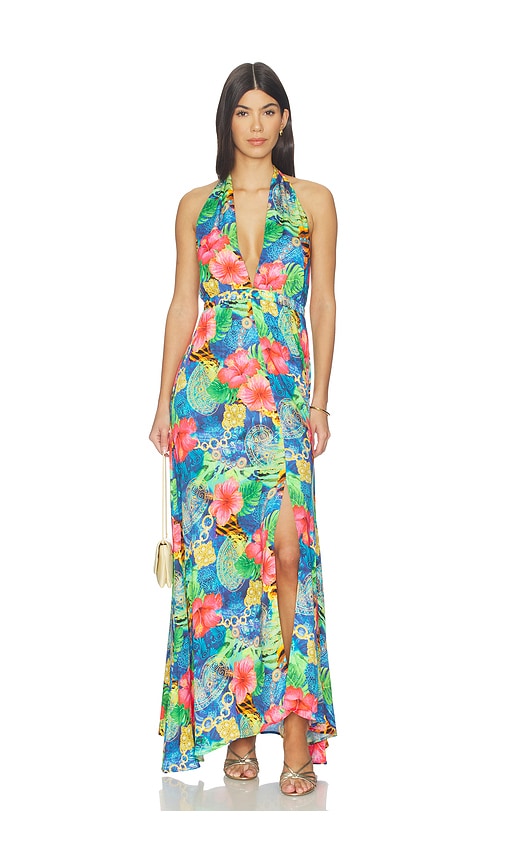 Luli Fama Jungle Reign Convertible Maxi Dress