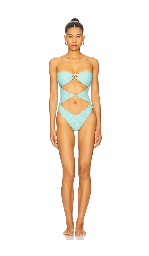 Cut Out One Piece Swimsuit in Blue. - size S (also in L, M)