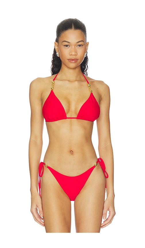 Luli Fama High Tide Knot Link Triangle Top