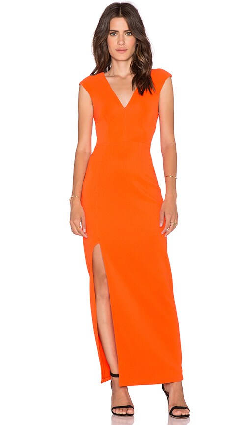 Orange Dress Cap Sleeve