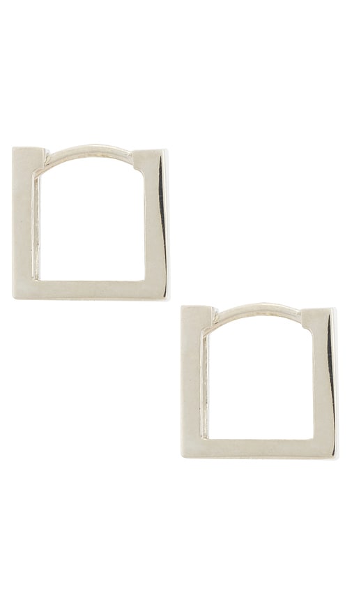 Loupn Square Hoop Earrings In Metallic