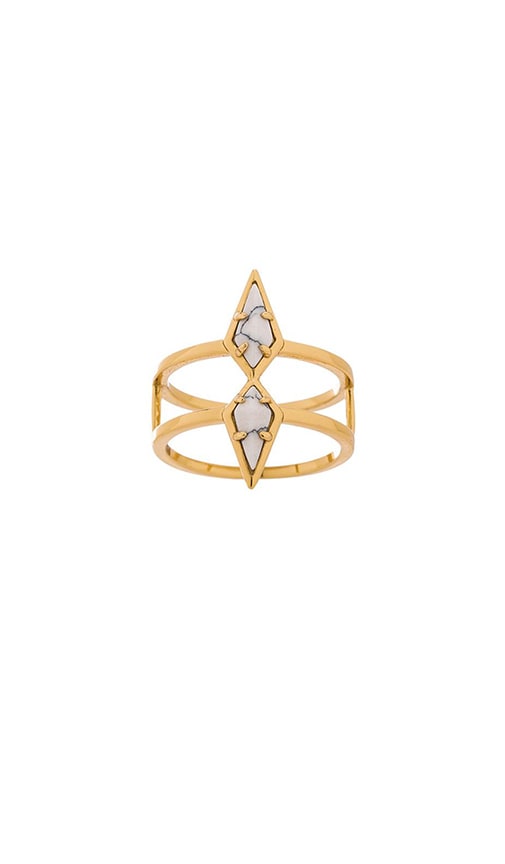 The Double Diamond Marble Ring