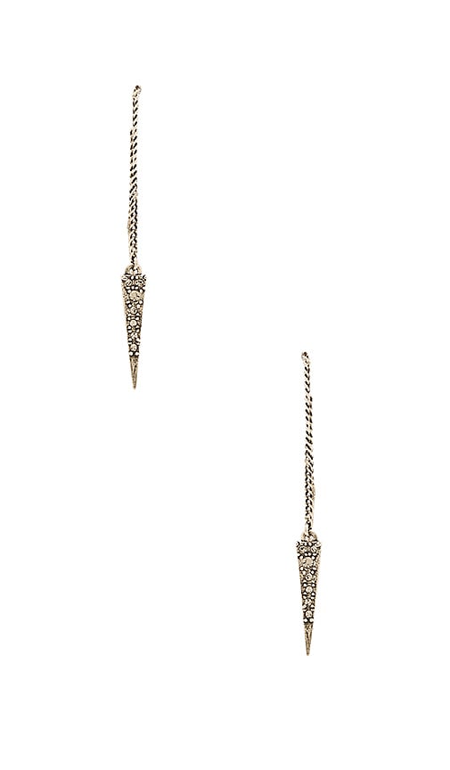 Pave Spike Thread Earrings