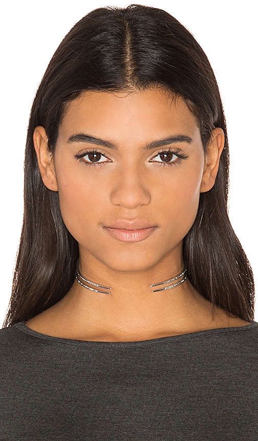 Double Pave Spike Collar Necklace