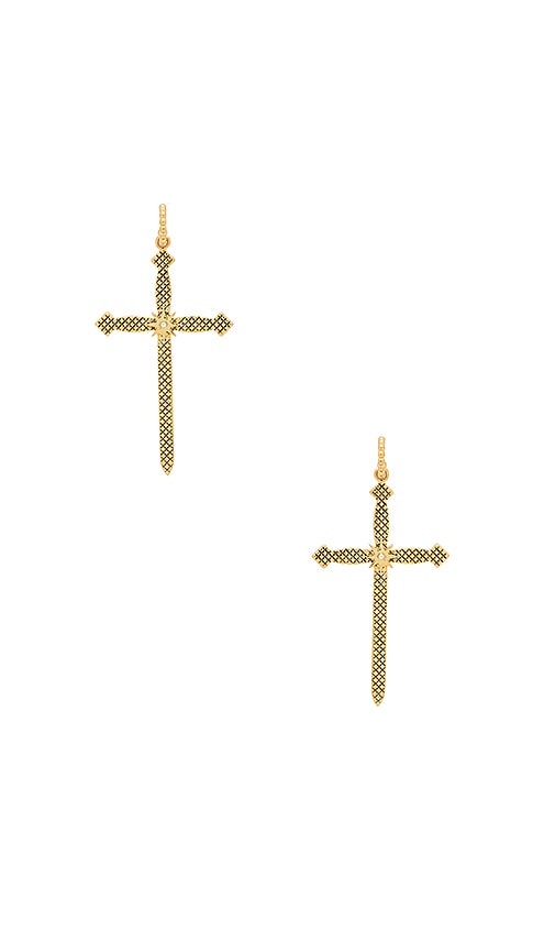 Serpent Cross Hoops